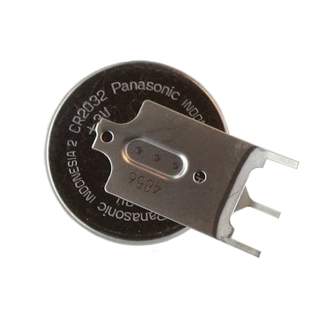 Panasonic CR-2032/GVN 3V Lithium Coin Battery Horz 3 Pins Tab For PC Boards CR-2032/GVN